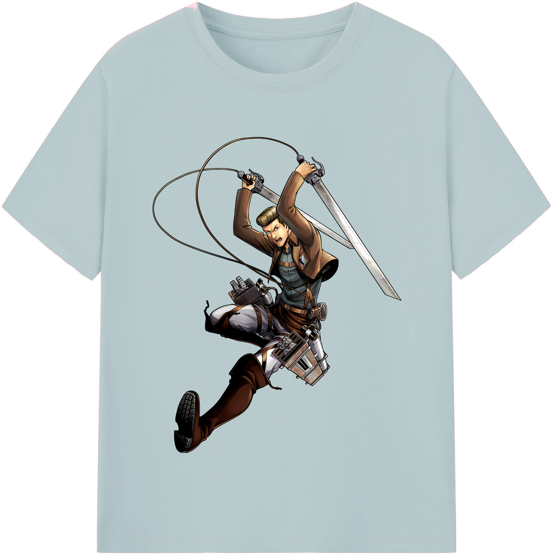 （画像用） 進撃の巨人 Attack on Titan 綿100％半袖Tシャツ（フロントプリント）